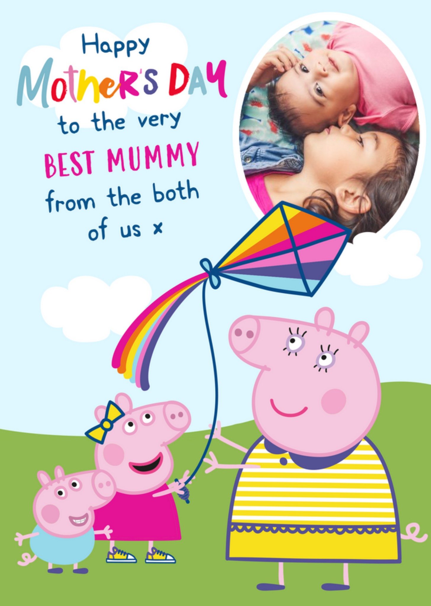 Cute Peppa Pig And George From The Both Of Us Mother's Day Card For The Best Mummy