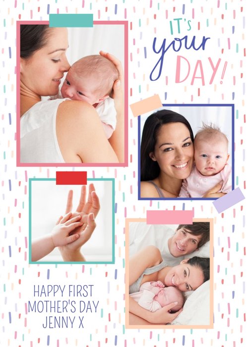 Mother's Day card - first Mother's Day - photo upload