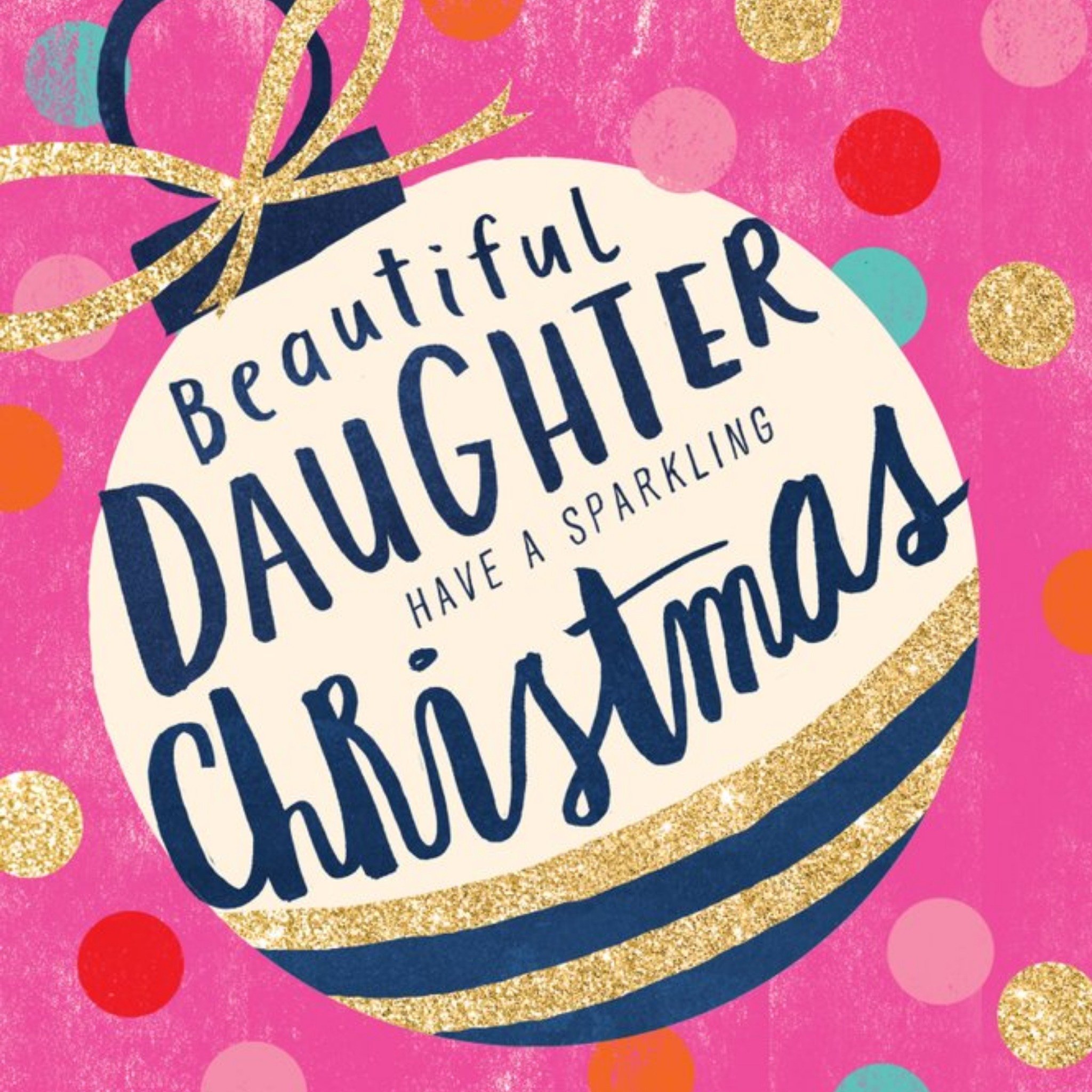 Christmas Card - Daughter - Beautiful, Square