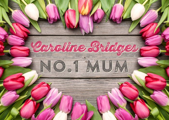 Mother's Day Card - Number One Mum - Tulips