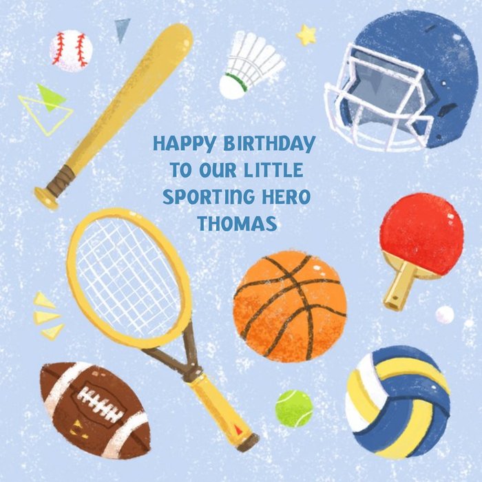 Bits And Bobs Our Sporting Hero Personalised Birthday Card