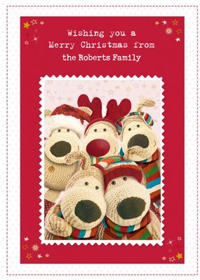 Boofle Family Photo Personalised Christmas Card