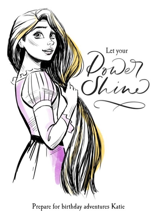 Disney Princess Rapunzel Let Your Power Shine Birthday Card