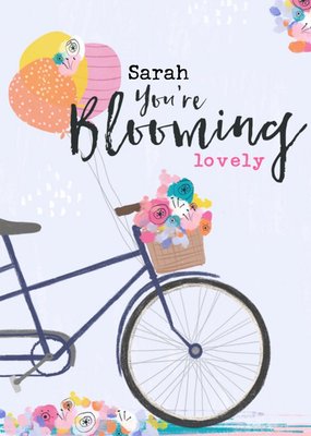 Cute Modern Birthday Card You're blooming lovely