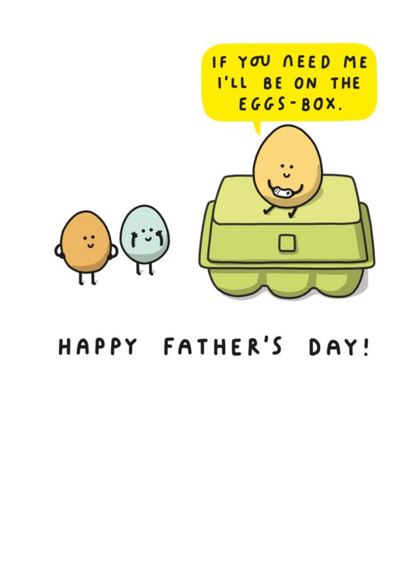Moonpig Mungo And Shoddy If You Need Me Ill Be On Eggs Box Fathers Day Card Ecard