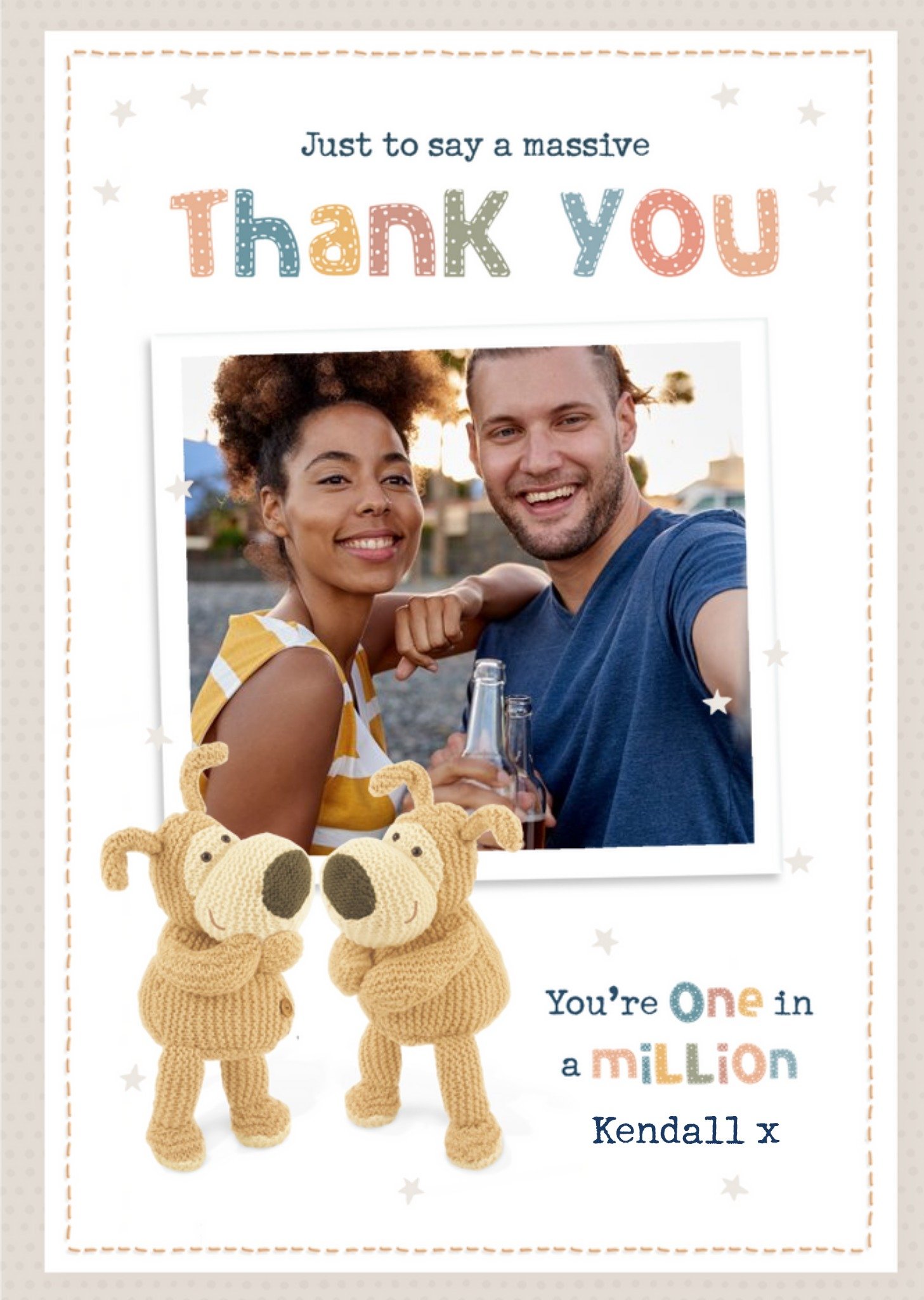 Boofle Friend Thank You Photo Upload Card Ecard