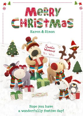 Boofle Santa Workshop Personalised Christmas Card