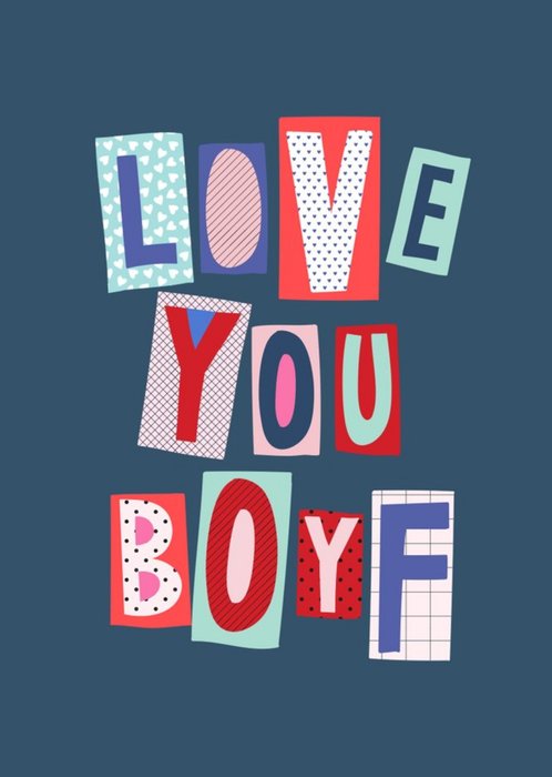 Word Up Love You Boyf Card
