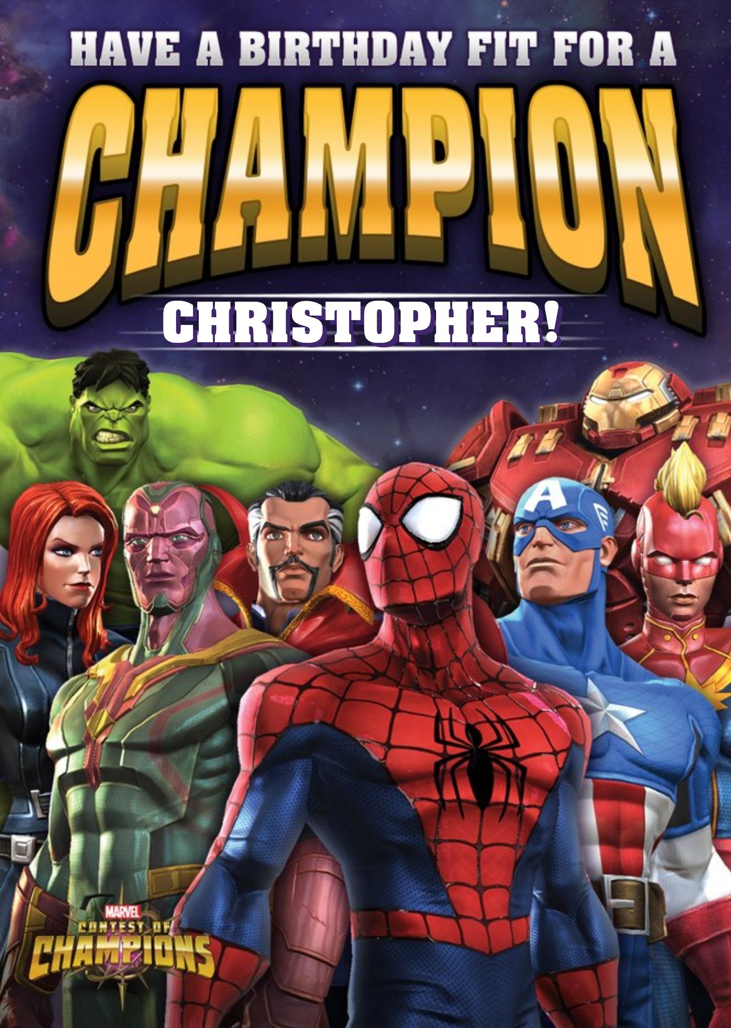 Marvel Contest Of Champions Birthday Card, Large