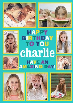 Multi Photo Upload Kids Birthday Card