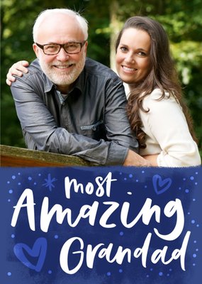 Brush Lettering The Most Amazing Grandad Happy Father's Day Photo Card