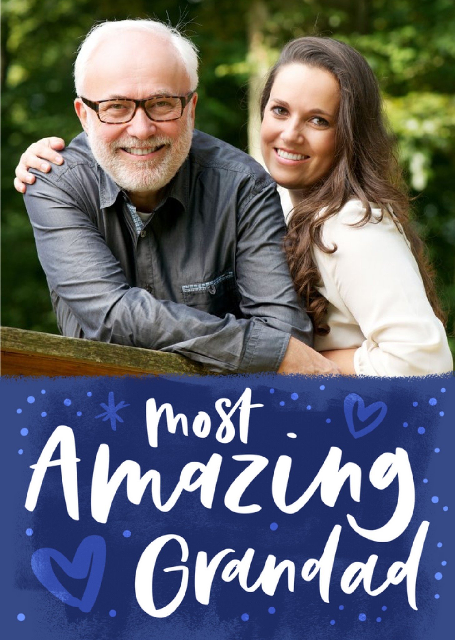 Brush Lettering The Most Amazing Grandad Happy Father's Day Photo Card Ecard