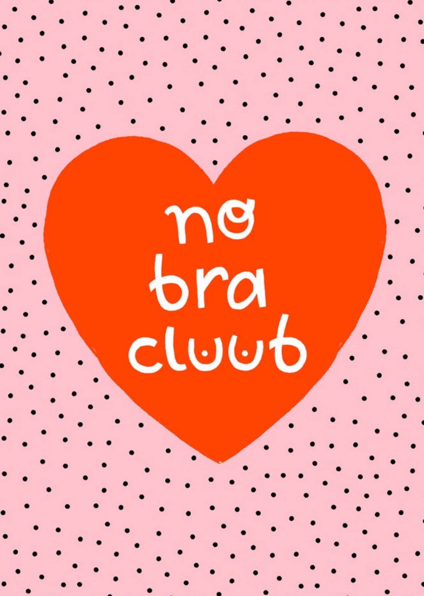 Modern Love Heart No Bra Club Card Ecard