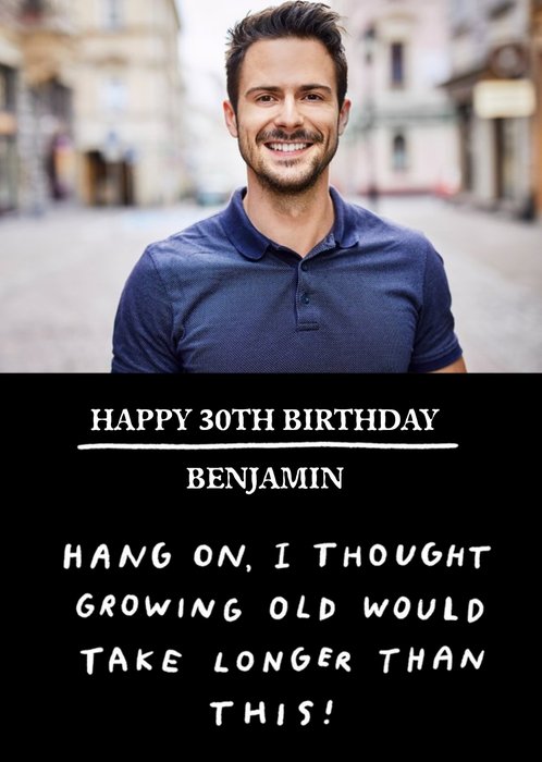 Large Photo Upload Humorous Birthday Card  