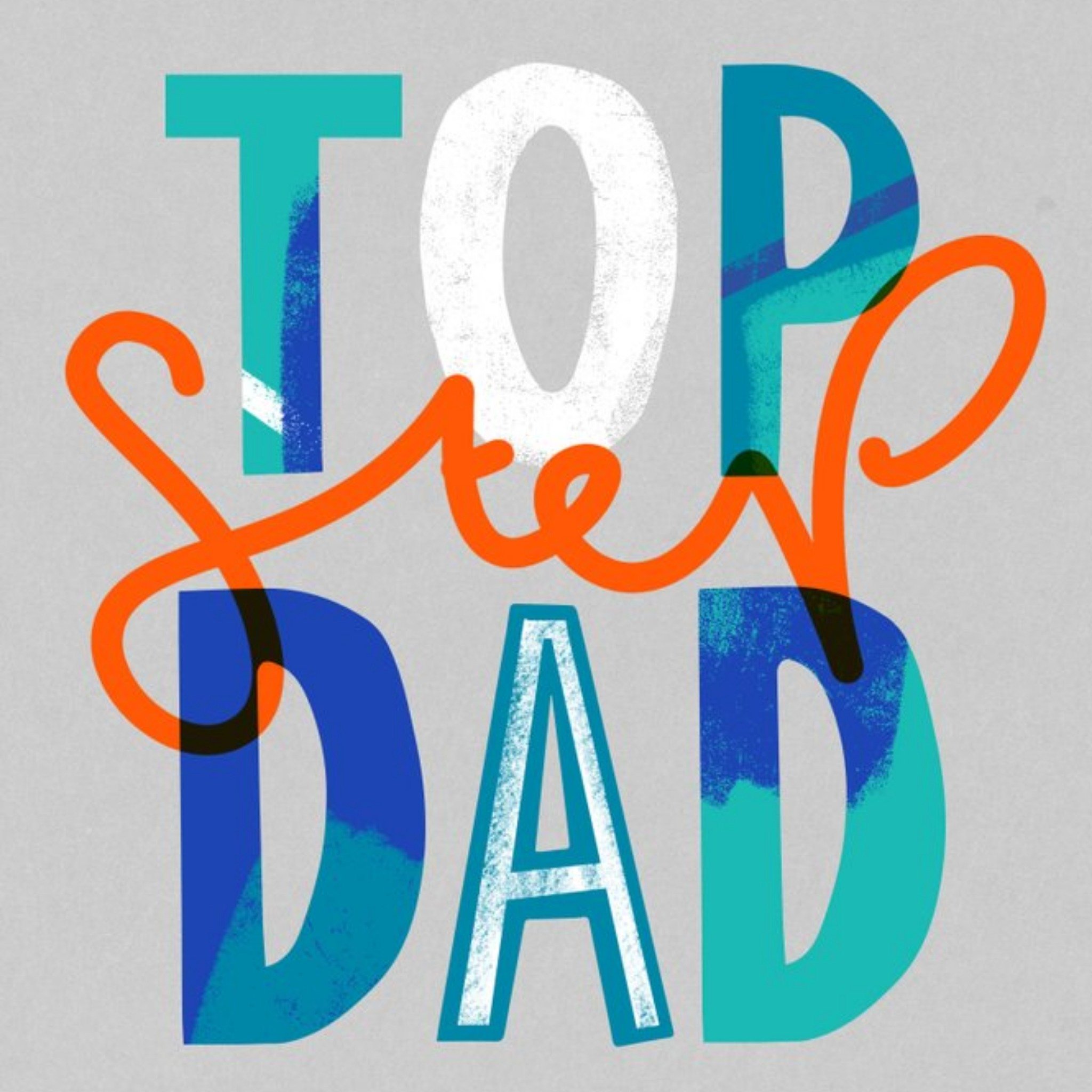 Top Step Dad Father's Day Card, Square