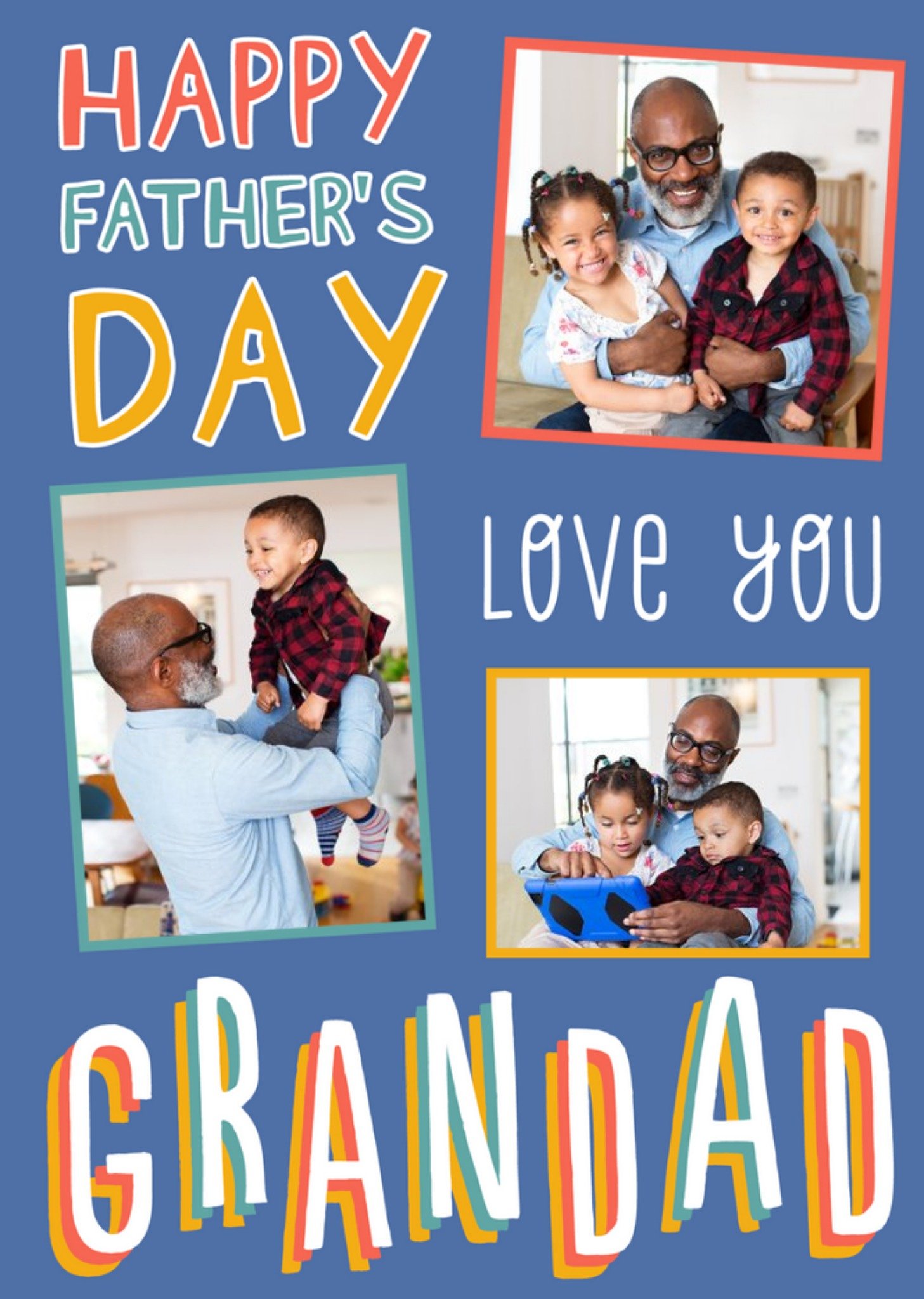 Big Bold Type Typographic Brilliant Photo Uploadfather's Day Card Ecard