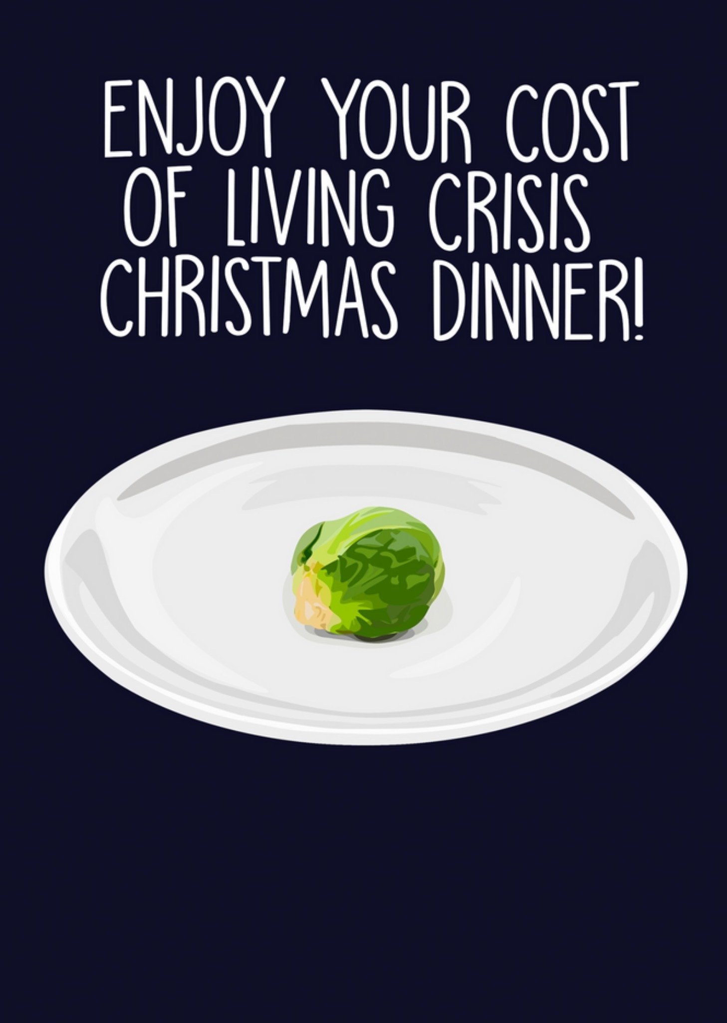 Moonpig Enjoy Your Cost Of Living Crisis Christmas Dinner Card, Large