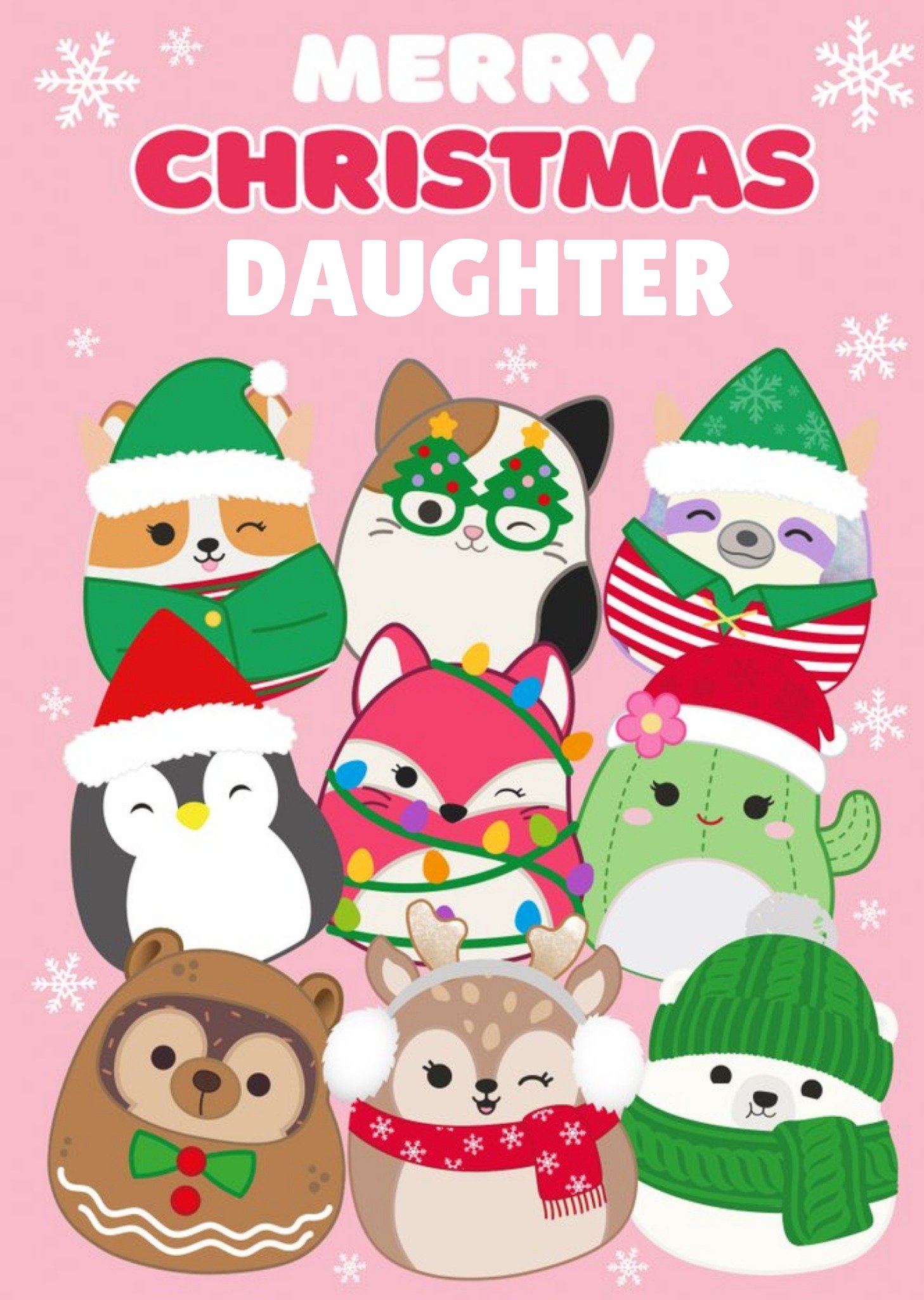 Moonpig Squishmallows Cute Characters Christmas Card, Large