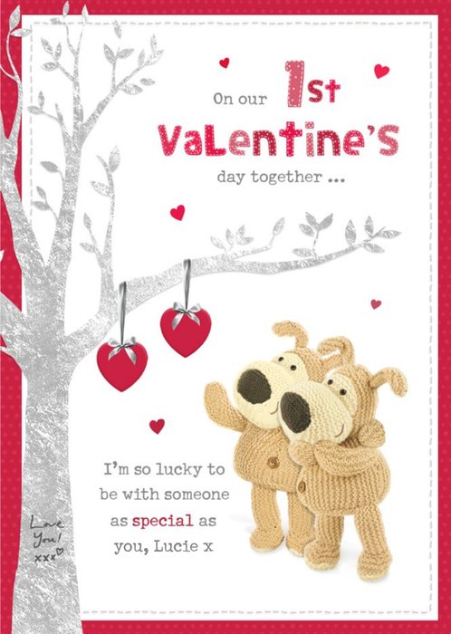 Cute Boofle 1st Valentine's Day Together Valentine's Day Card