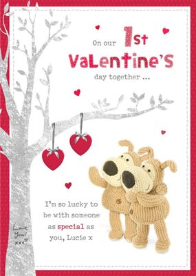 Cute Boofle 1st Valentine's Day Together Valentine's Day Card