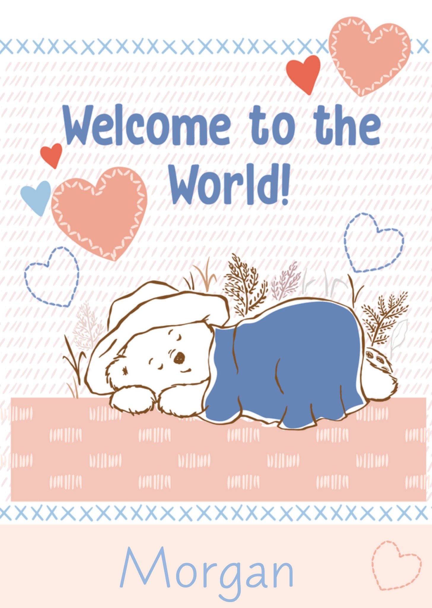 Paddington Bear Welcome To The World New Baby Card Ecard