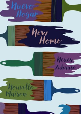 New Home Paint Brush Card