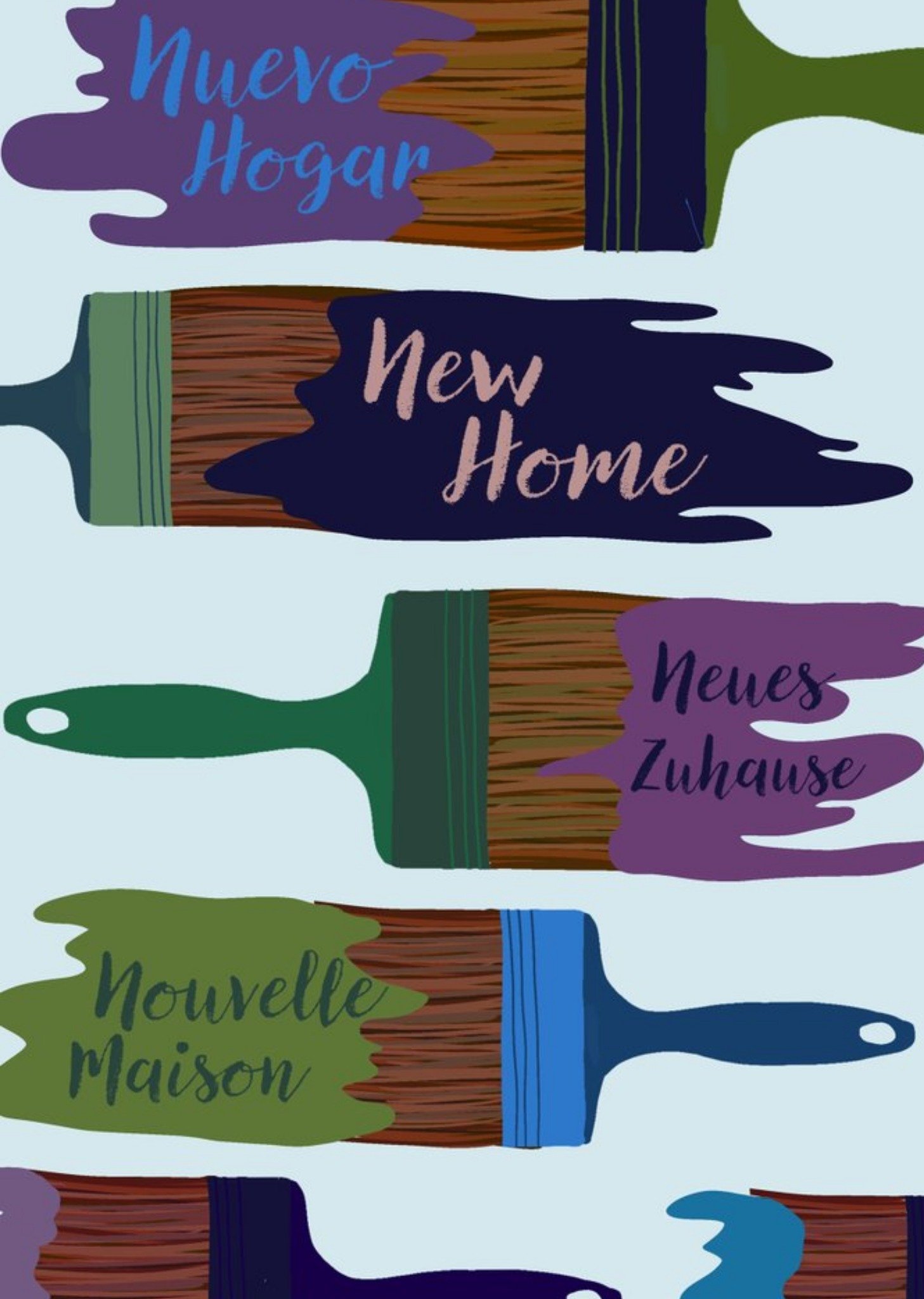 Moonpig New Home Paint Brush Card, Large
