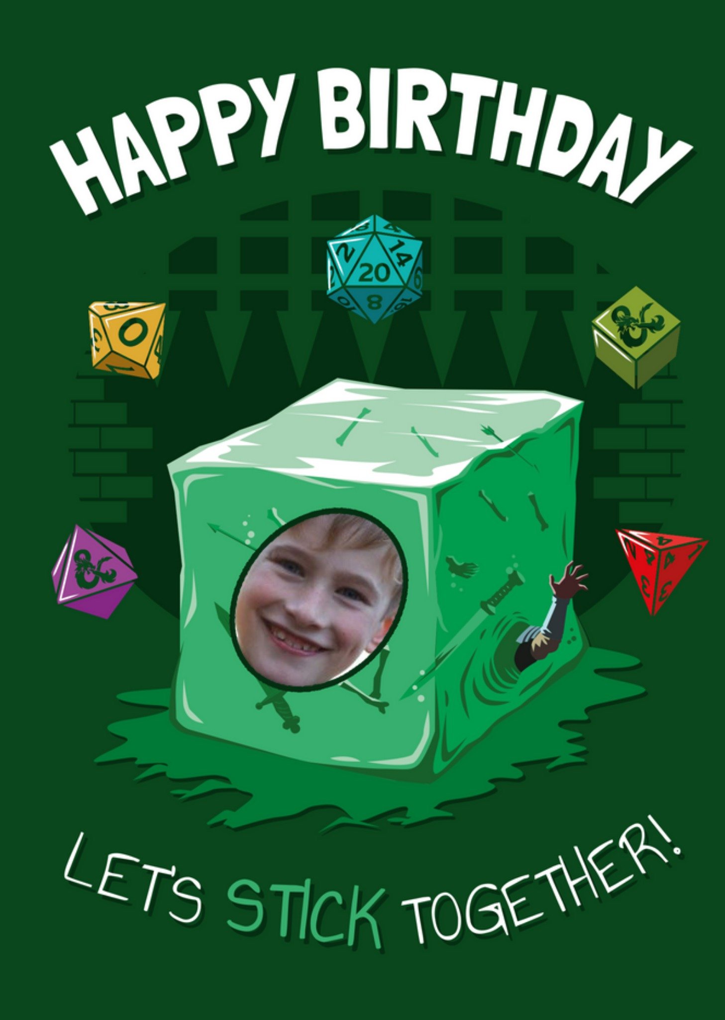 Moonpig Dungeons And Dragons Photo Upload Birthday Card, Large