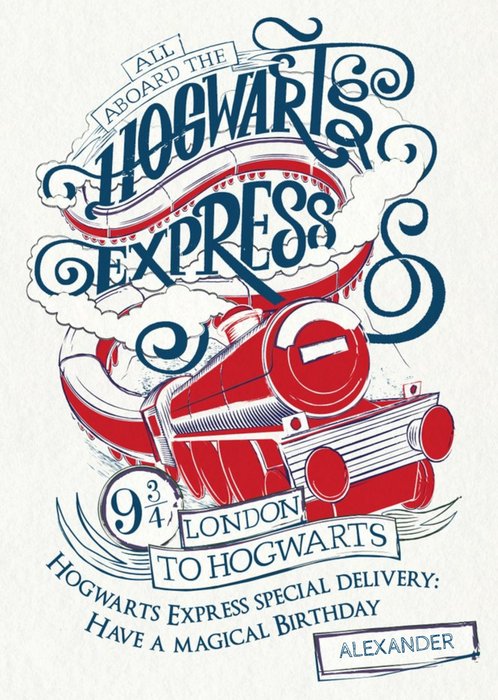 Harry Potter Birthday card - Hogwarts Express
