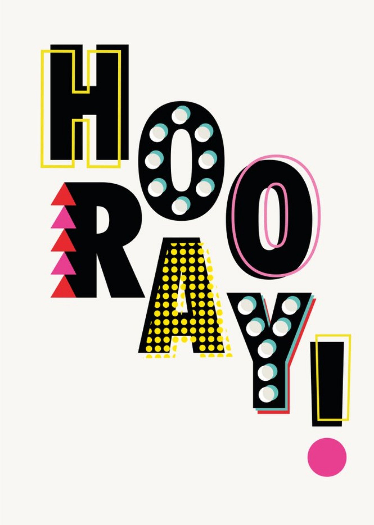 Retro Design Hooray Card Ecard