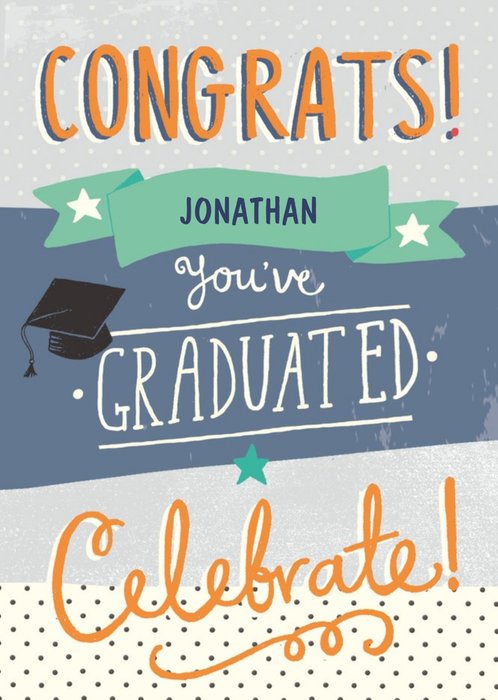 Hotchpotch Illustrated Graduation University Typographic Card