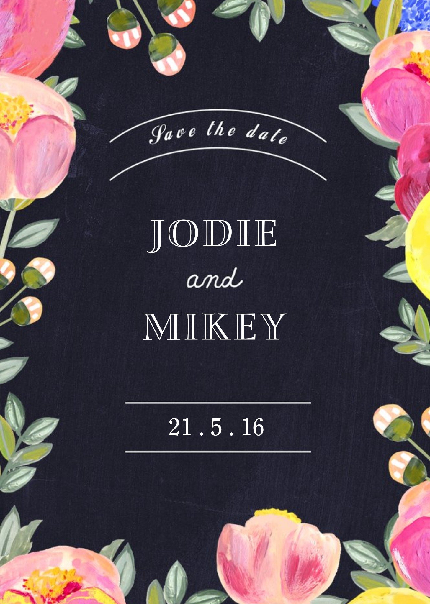 Bloom And Grow Personalised Save The Date Card Ecard