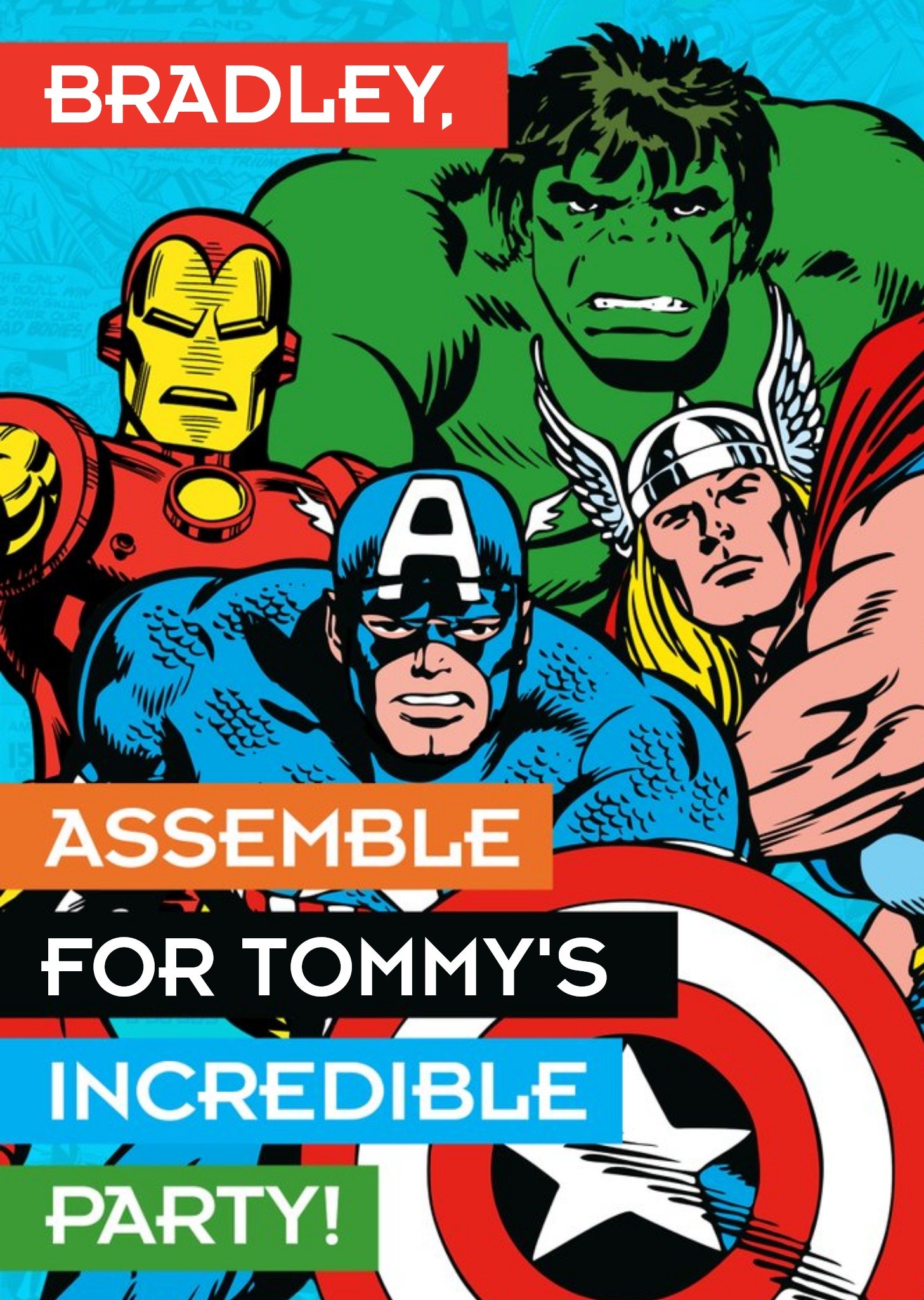Disney Marvel The Avengers Birthday Party Invitation, Standard Card