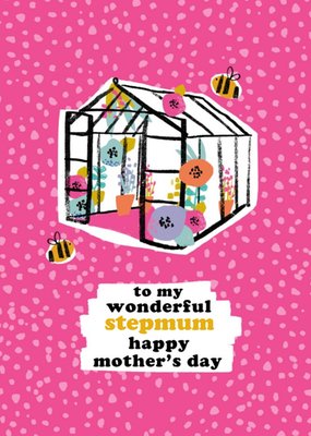 Bright Gardening Themed Wonderful Stepmum Mother's Day Card