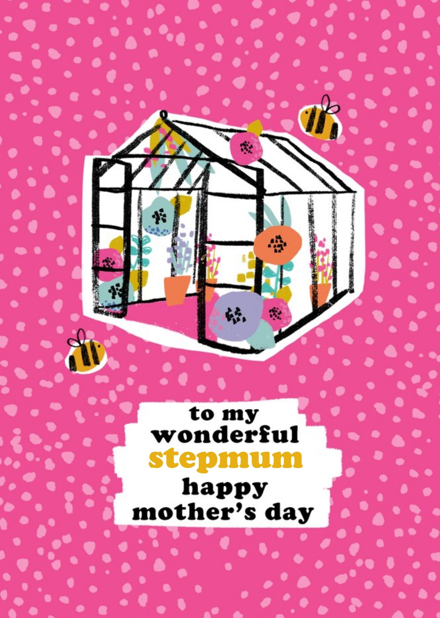 Bright Gardening Themed Wonderful Stepmum Mother's Day Card