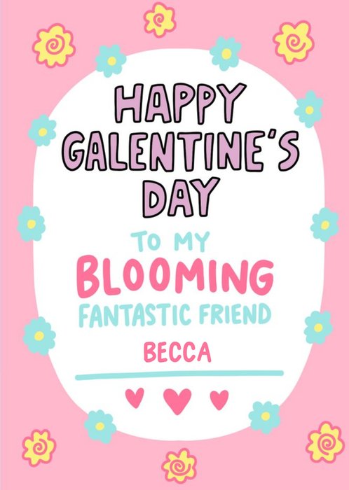Blooming Fantastic Friend Galentines Day Card By Angela Chick