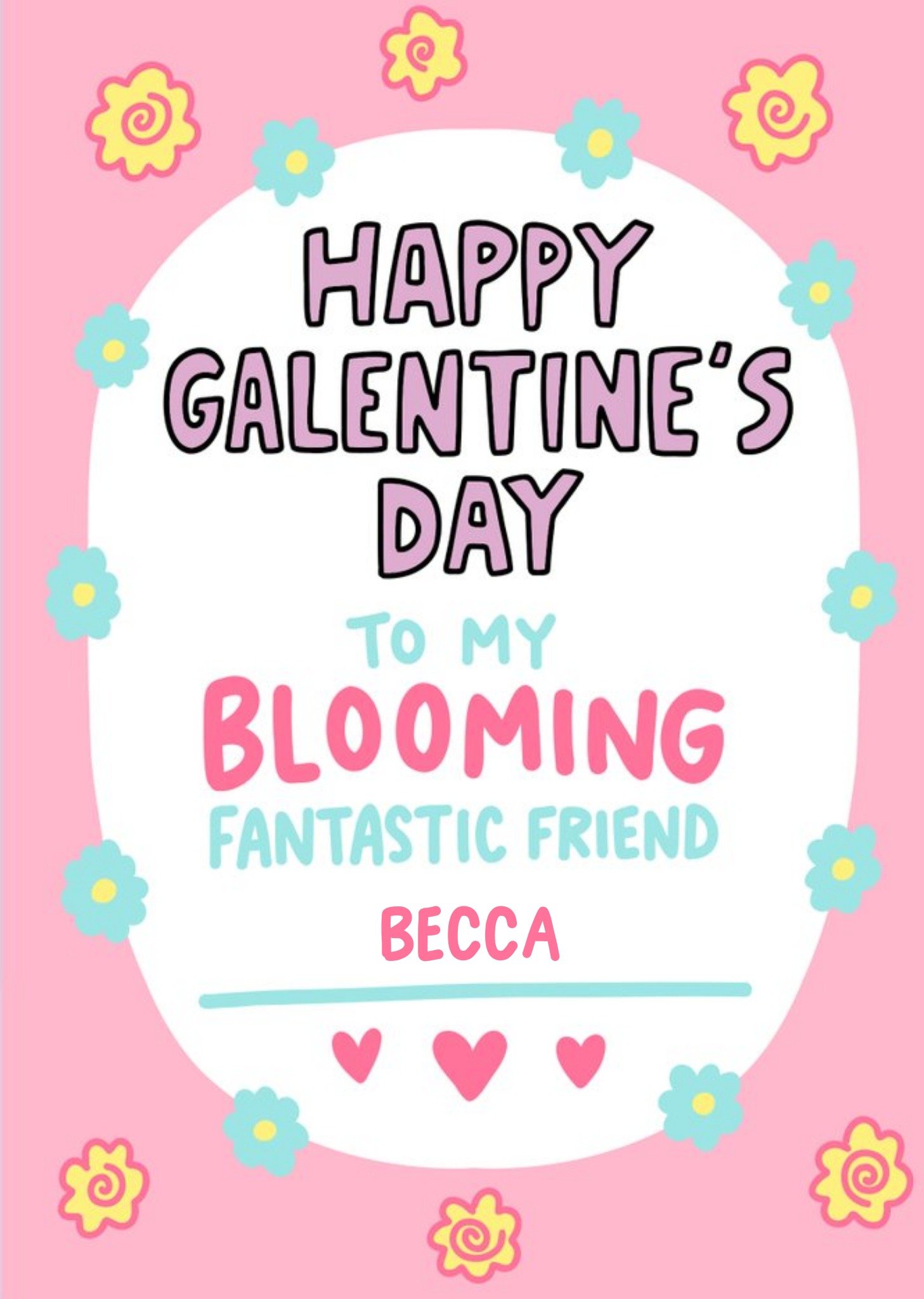 Moonpig Blooming Fantastic Friend Galentines Day Card By Angela Chick, Large