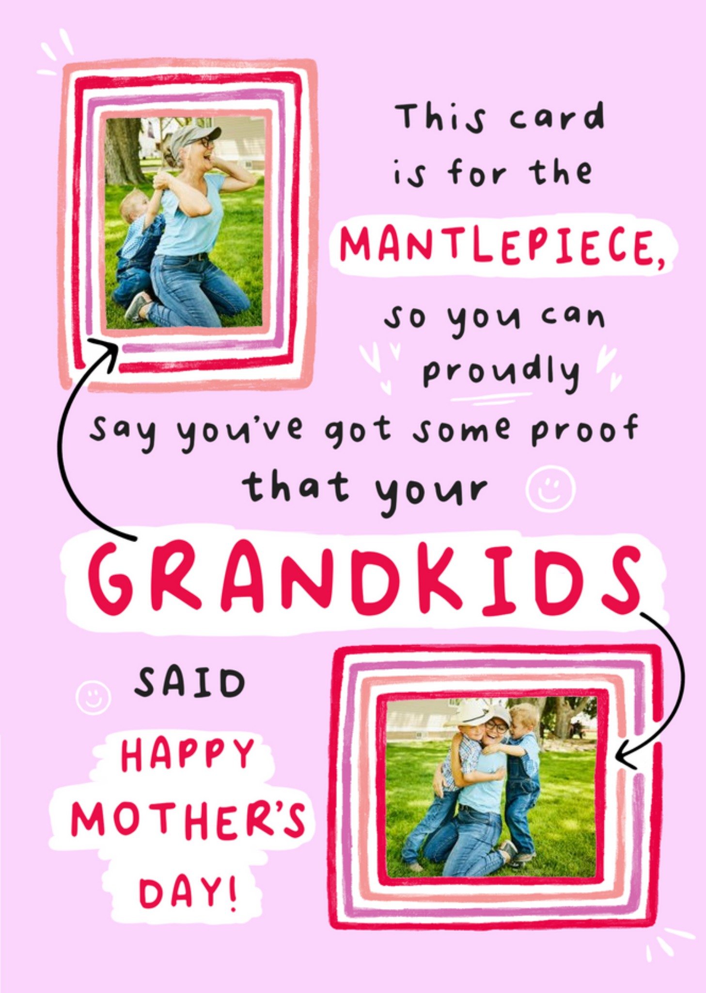 This Card Is For The Mantlepiece Photo Upload Mother's Day Card Ecard