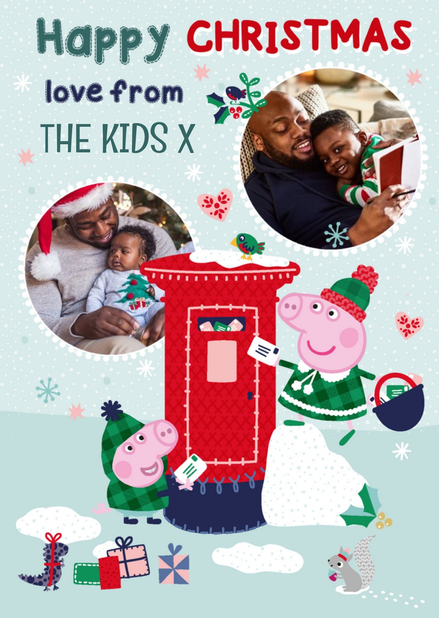 Peppa Pig Love From The Kids Photo Upload Christmas Card Ecard