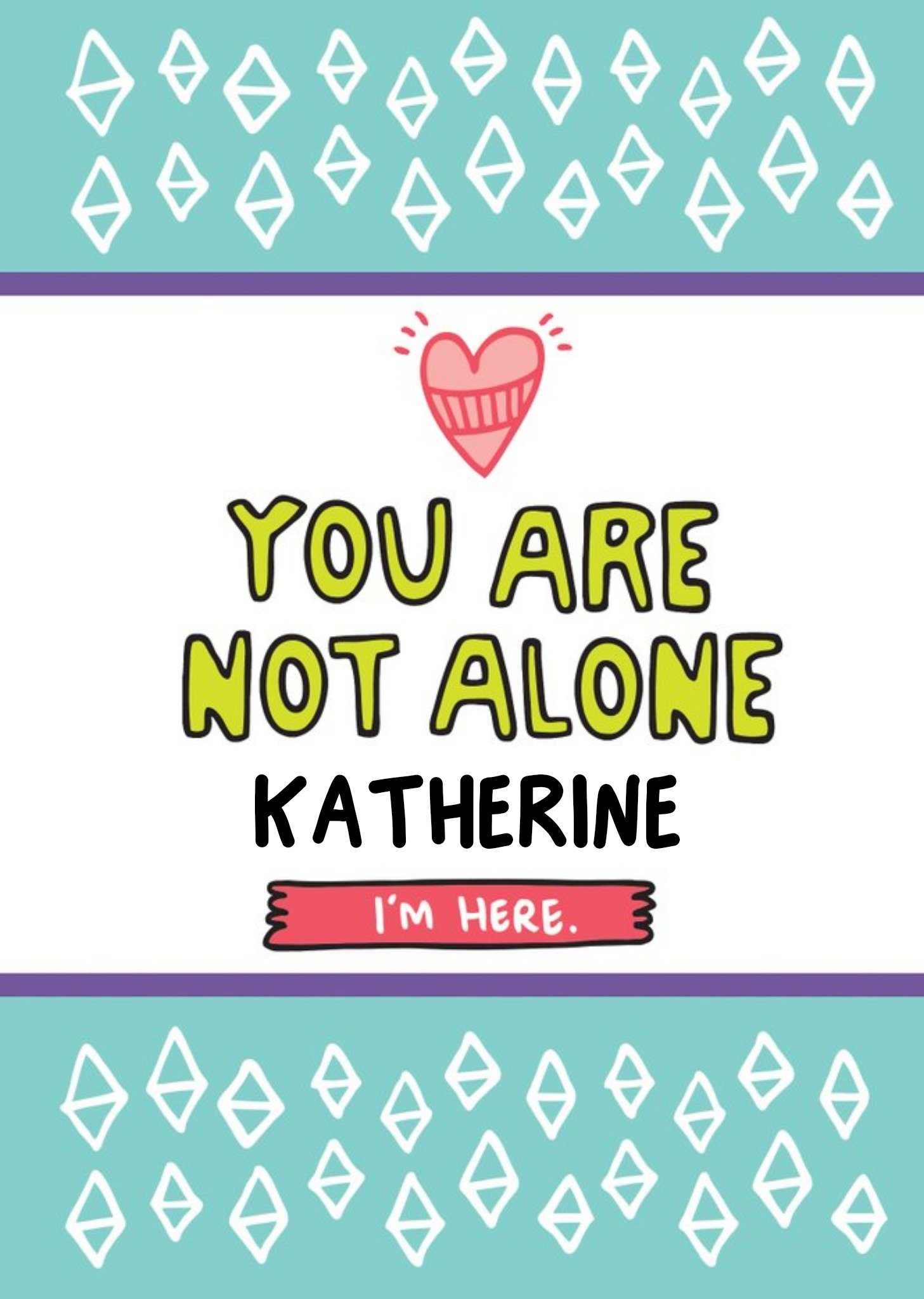 Thinking Of You Card - You Are Not Alone, I'm Here. Ecard