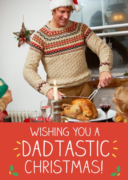 Dadtastic Personalised Photo Upload Christmas Card