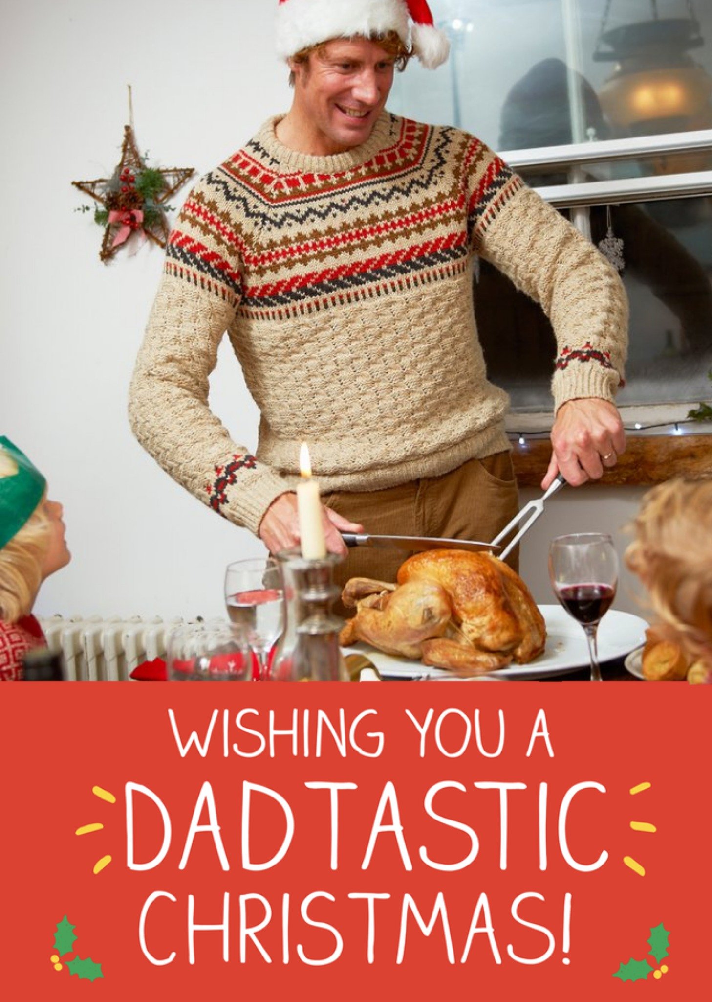 Happy Jackson Dadtastic Personalised Photo Upload Christmas Card