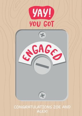 Banter! Lock Humour Funny Personalised Engagement Card