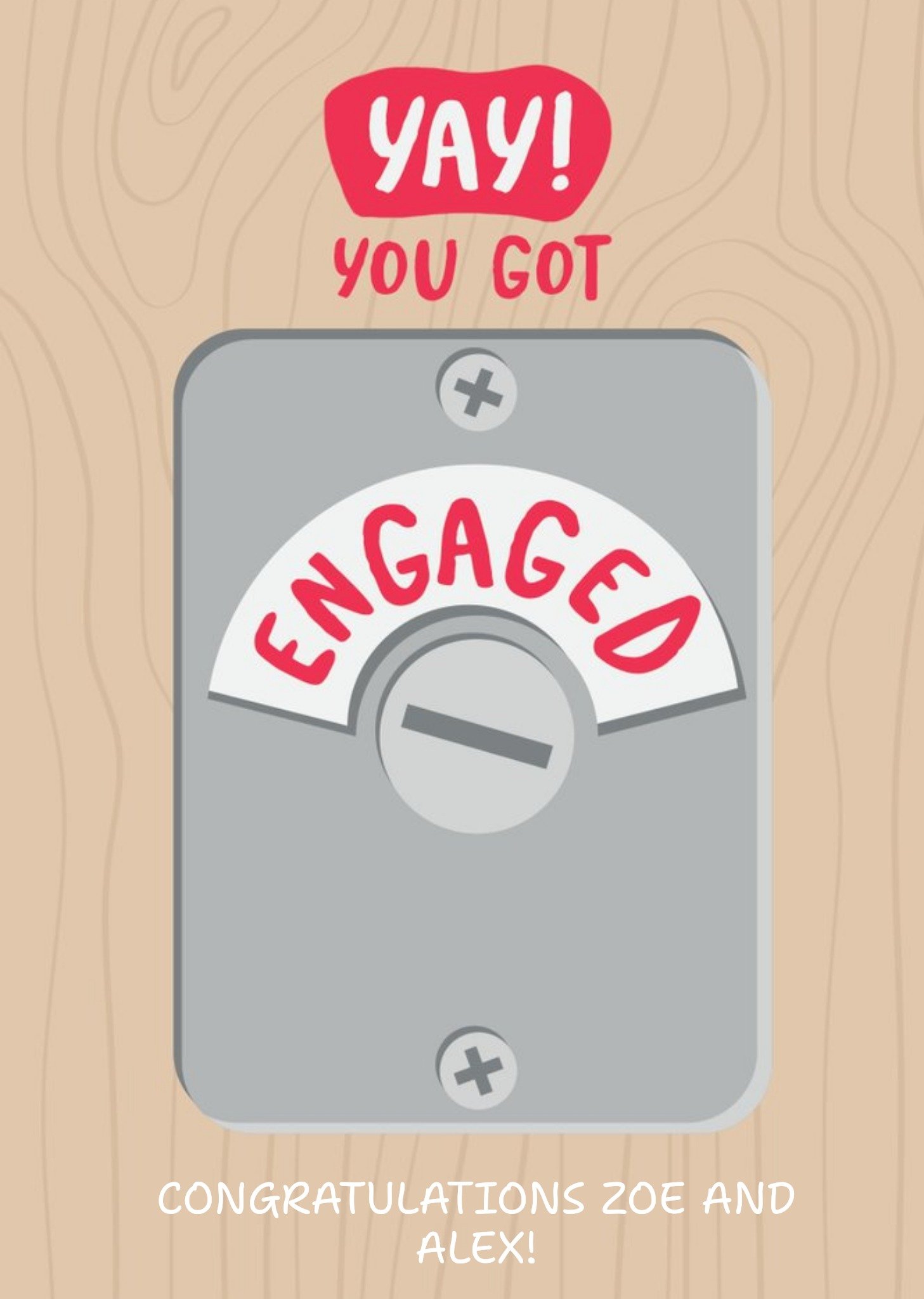 Moonpig Banter Lock Humour Funny Personalised Engagement Card Ecard