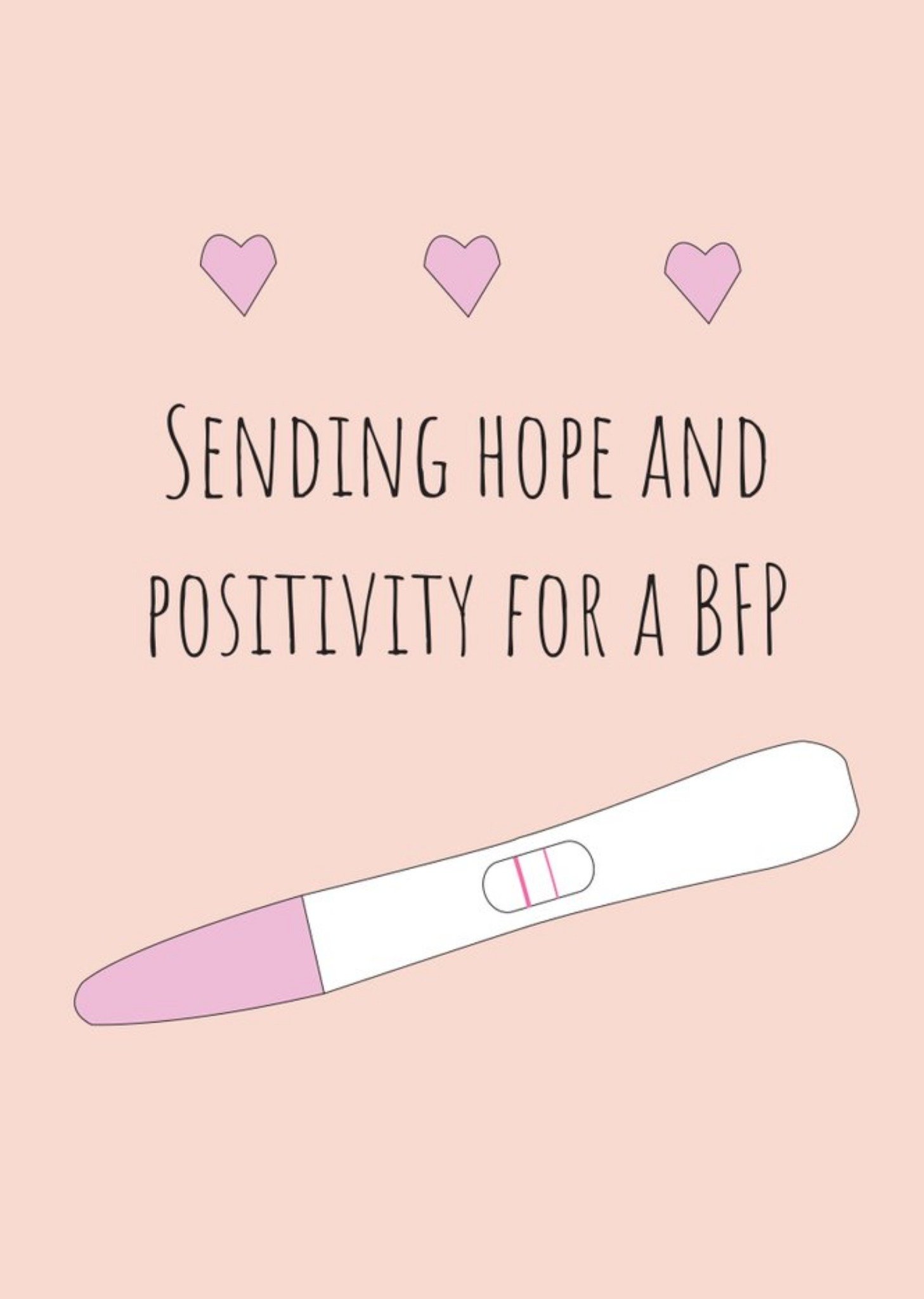 Moonpig Illustration Of A Pregnancy Test Sending Hope And Positivity For A Bfp Card Ecard