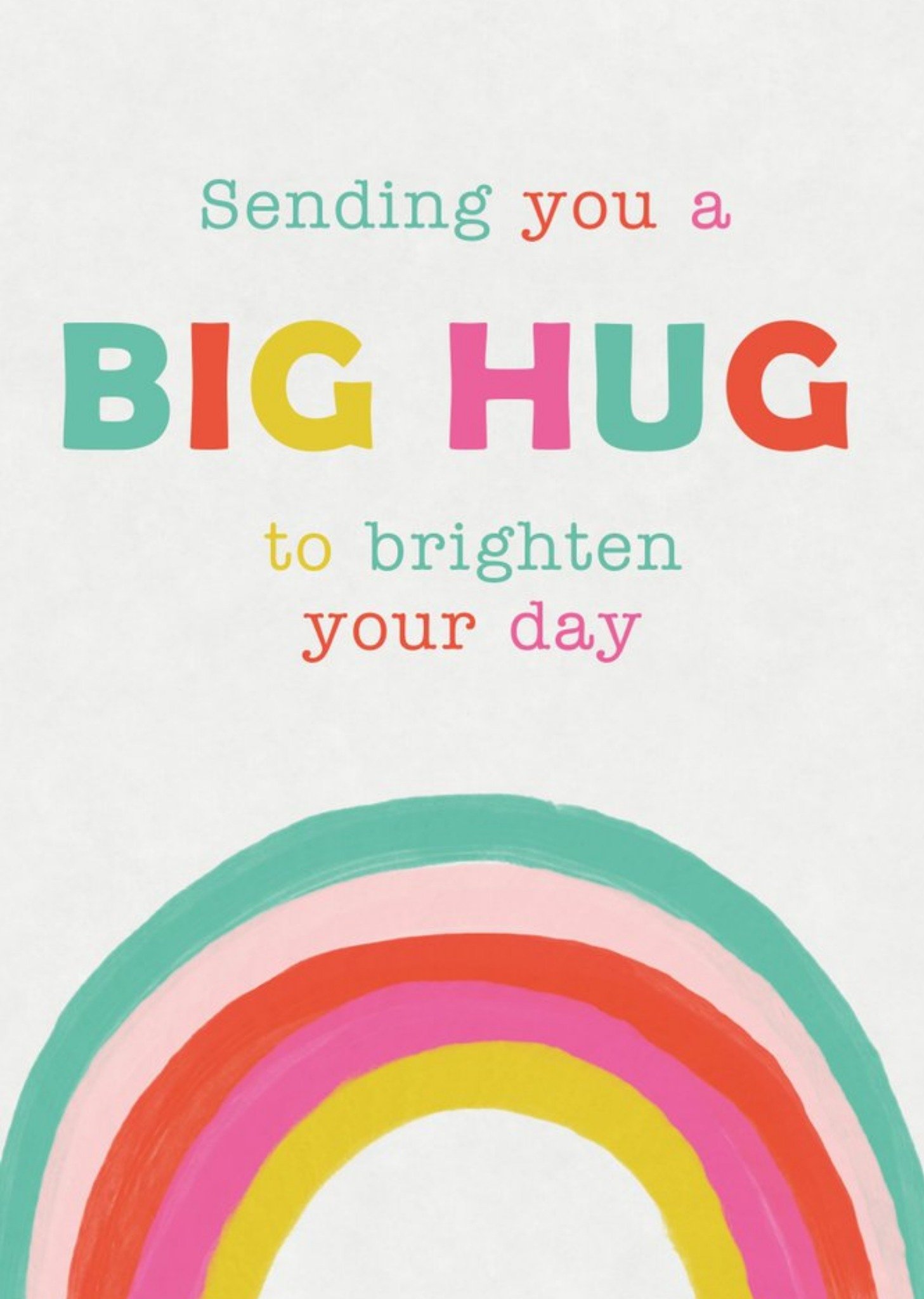 Moonpig Sending You A Big Hug To Brighten Your Day, Large Card