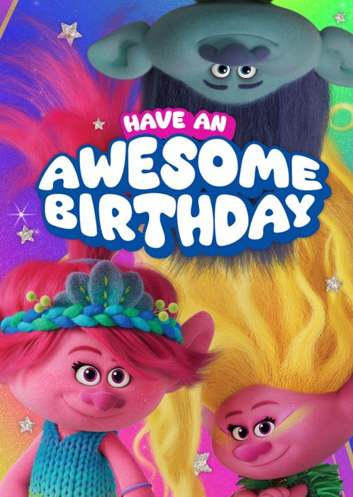 Trolls Have An Awesome Birthday Card