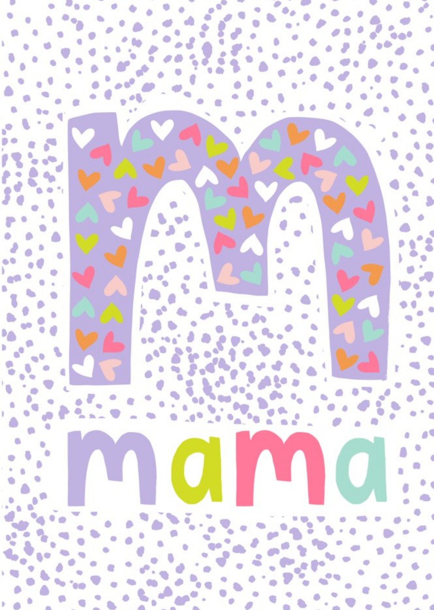 Moonpig Party Popper M Mama Hearts Mother's Day Card, Large