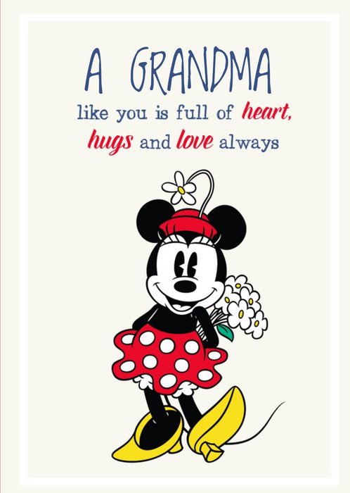 Disney Minnie Mouse Grandma Like You Is Full Of Heart Mothers Day Card