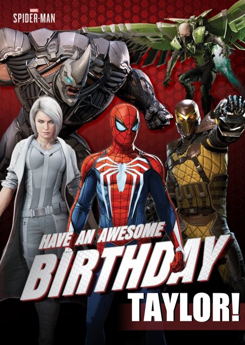 Marvel Spiderman Gamerverse Gaming Birthday Card